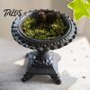 Durable Cast Iron Candle Display Heavy Duty Holder, Retro Candlestick Holders, Handcrafted Holder With Storage Basin Metal Pillar Stand for