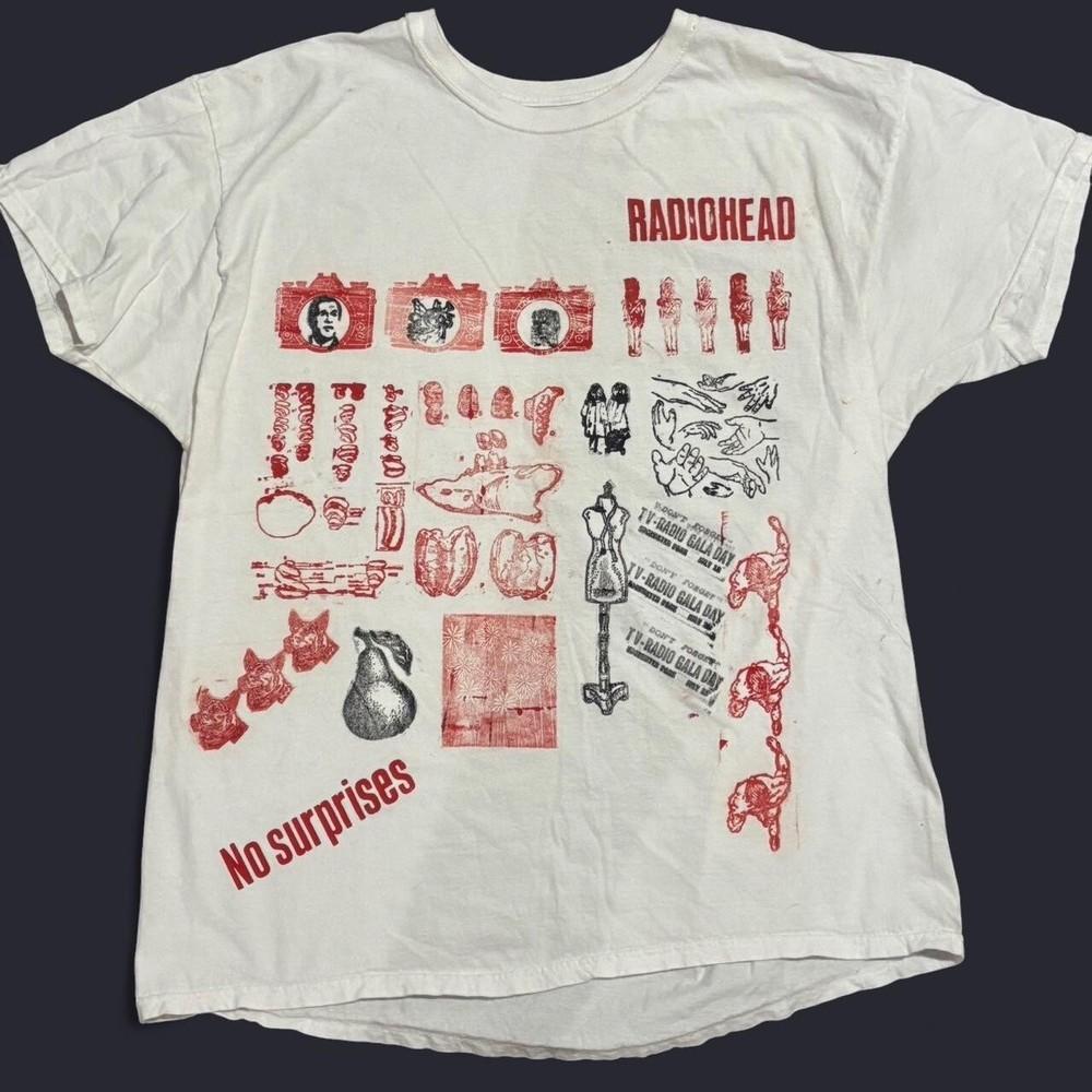 

Винтажная футболка с коротким рукавом Radiohead No Surprises Rock Tour Concert KV32504 Унисекс XXXXL