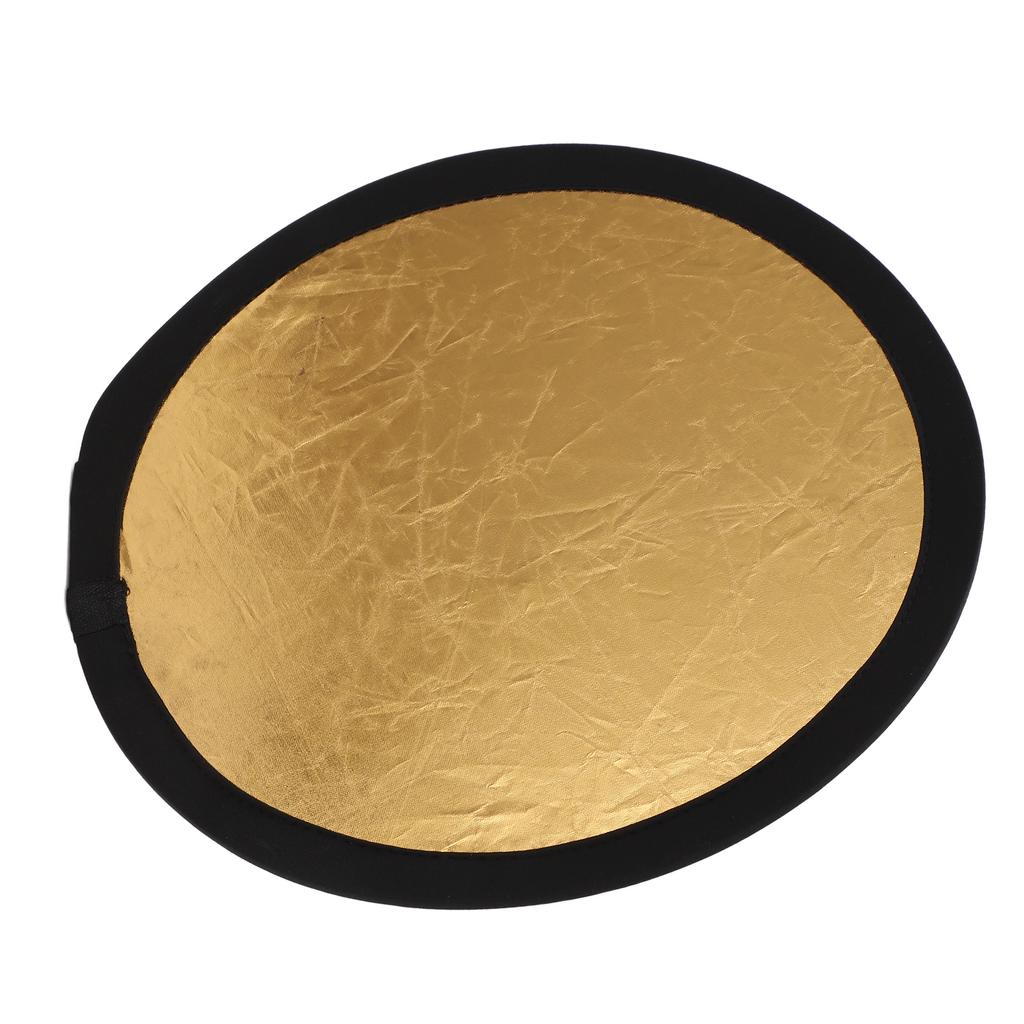 2 In 1 30cm Light Round Photography Reflector Collapsible Portable Outdoor Studio ReflectorGold