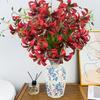 4 Teste Lilli Artificiali Fiori Fai da Te Fiori Simulazione Realistica Composizione Floreale in Plastica Bouquet da Matrimonio Decorazione per la Casa