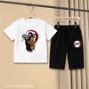 2026 Activity Wear Kids Demon Slayer Anime Comic T-Shirt Casual Shorts Ghost Blade Pattern Flexible Summer R Play Set