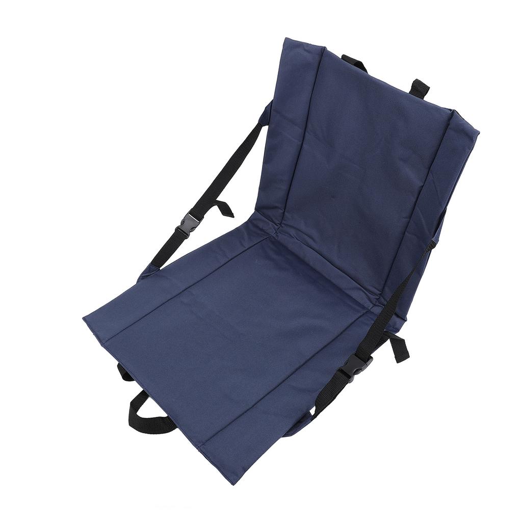 Portable Stadium Seat Cushion Foldable Oxford Cloth Outdoor Cushion with Backrest for Sports Events 