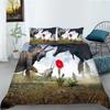Jurassic Dinosaur Duvet Cover King Queen Huge Brown Triceratops Tyrannosaurus Diplodocus Polyester Bedding Set For Boys