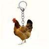 Rooster Backpack Pendant Hen Bag Hanging Birthday Gift Chicken Acrylic Keychain  Gift