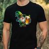 T-Shirt Men Gnome Drinks Beer Motif Cotton Size XS To 5XL