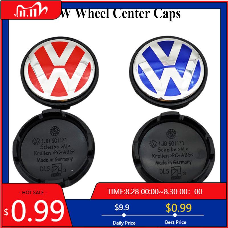 VW GTI GOLF 2026 Hot For VW VOLKSWAGEN 20pcs ABS 56mm Bule Red Car Wheel Center Caps Wheel Badge For VW Volkswagen Golf Jetta Bo