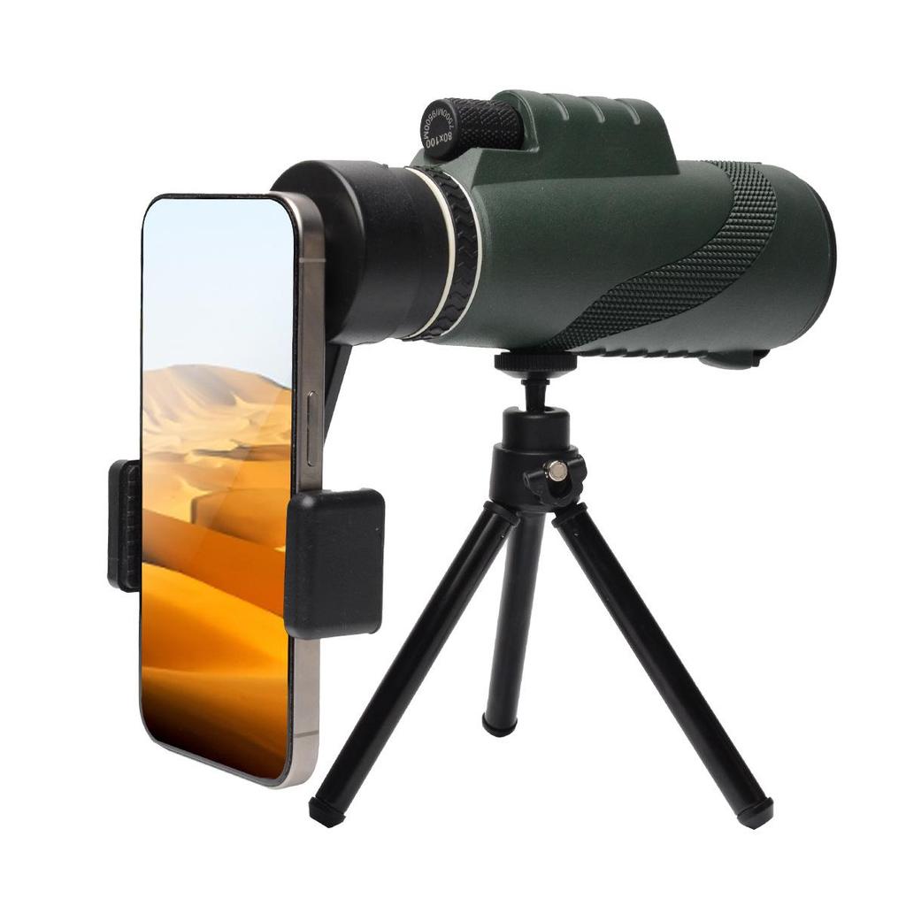 80X100 High-Power HD Monocular Telescope for Adults - Outdoor Use, Customizable