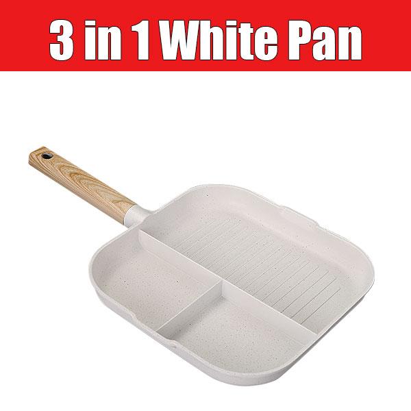 10.5inch Versatile Griddle Steak Grilling Pan Nonstick Grill Skillet Durable Indoor Outdoor Cooking Pan with Pour Spouts