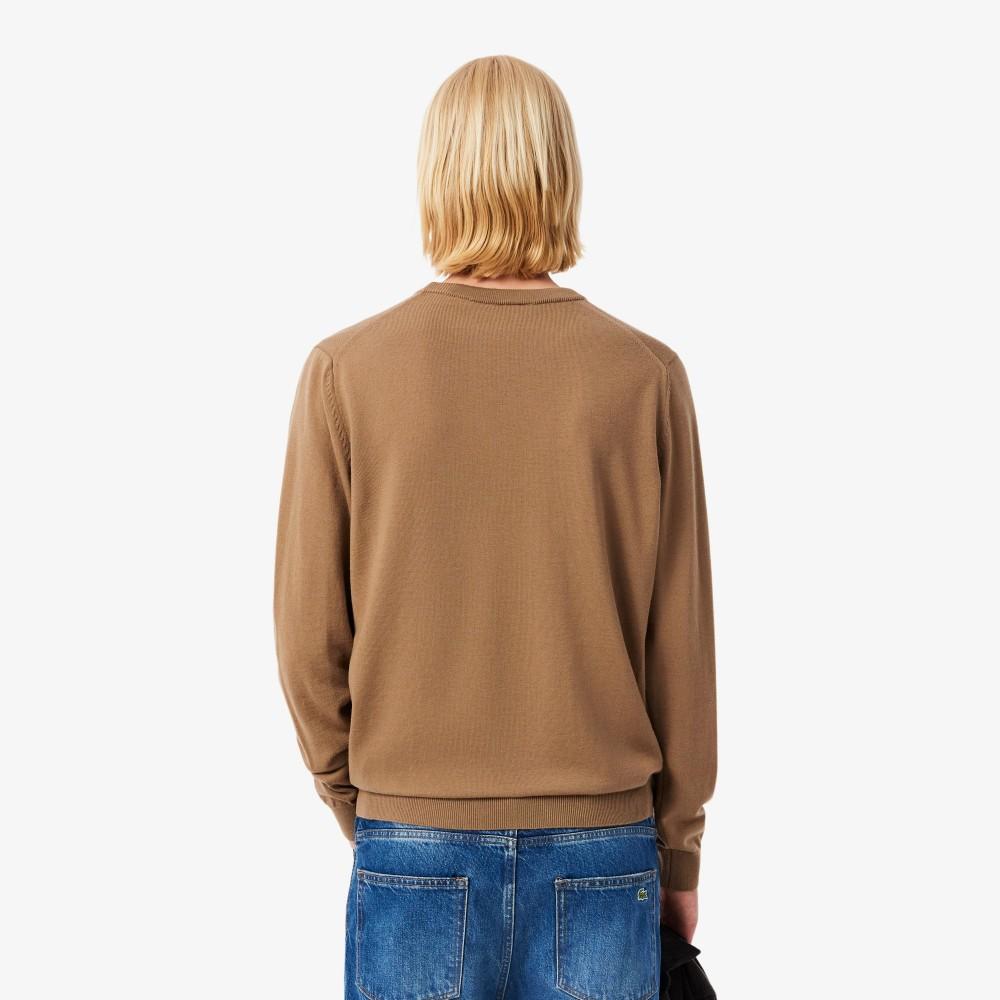 [lacoste] Men's Merino Wool Crew Neck Sweater AH1969-55NDPC
