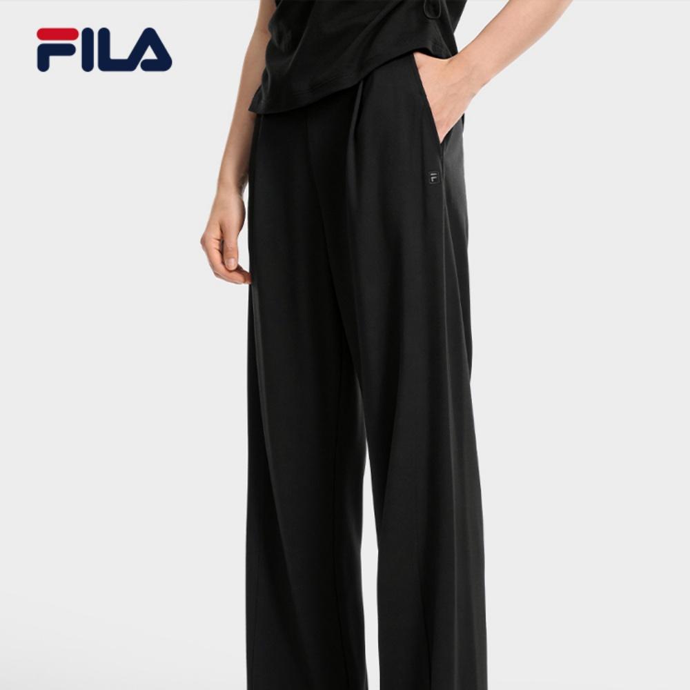 FILA White Elastic Wide-Leg Fashion Versatile Casual Pants Women bottoms F11W633604FBK
