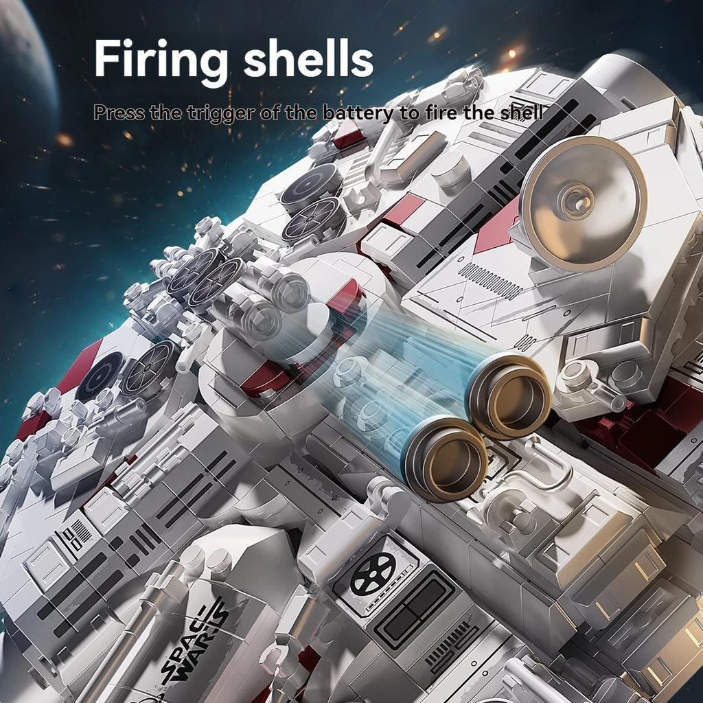 TOYLINX Building Blocks Kits Millennium Falcon Starship 1361PCS Bricks Christmas Birthday Holiday Boys Education Toys Gifts