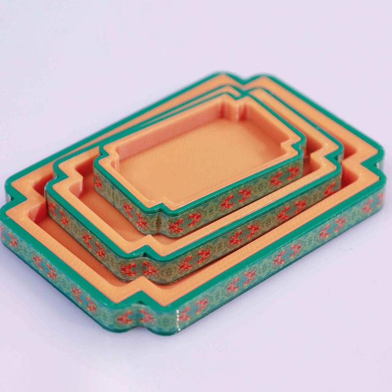 1/12 Doll House Miniature Chinese Style Jewelry Display Box Simulation Vintage Jewel Case Toy Mini Decoration Dollhouse