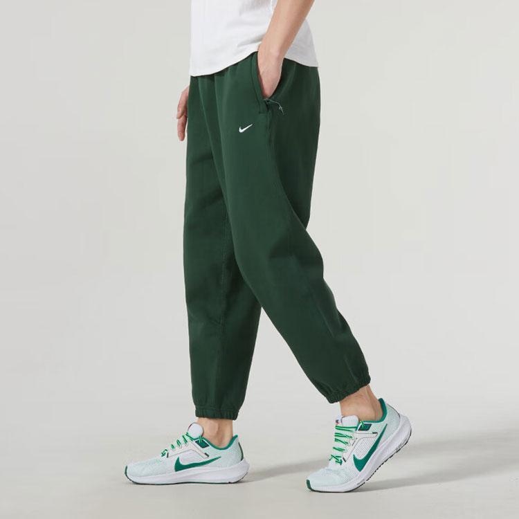 Nike Solid Color Logo Jogger Knit Pants Men Bottoms Green DX1365-323