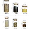 High Borosilicate Glass Storage Jar with Bamboo Lid & Silicone Seal - Airtight & Moisture-Proof