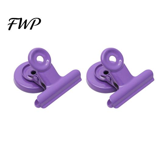 Heavy Duty Magnetic Clip 2Pcs Folder Strong Metal Binder Clips 38mm Key Holder Heavy-Duty Fridge Magnets for Refrigerator Whiteboard Office