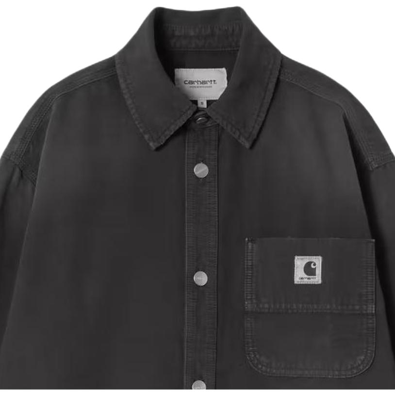 Carhartt WIP FW26 Georgia Shirt Jac With Chest Pocket Woven Label Casual Long Sleeve Shirt Jacket Women Jackets I036876-89-17
