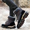 Men's High Top Waterproof Snow Boots with Thick Velvet Lining