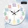 Silent Rainbow Numbers Wall Clock - Colorful Hanging Decor for Bedroom