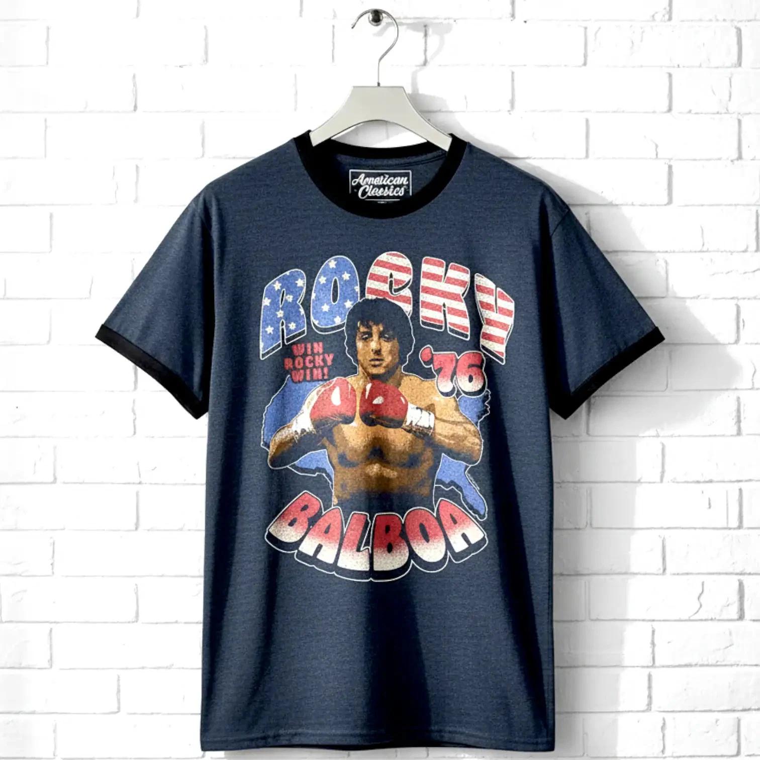 Футболка с надписью Rocky Balboa All-American 76 S