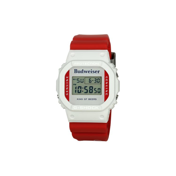 CASIO G-Shock X Budweiser  The King Of Beer  DW5600BUD20 DW-5600BUD20-7 Red White Watch Dial