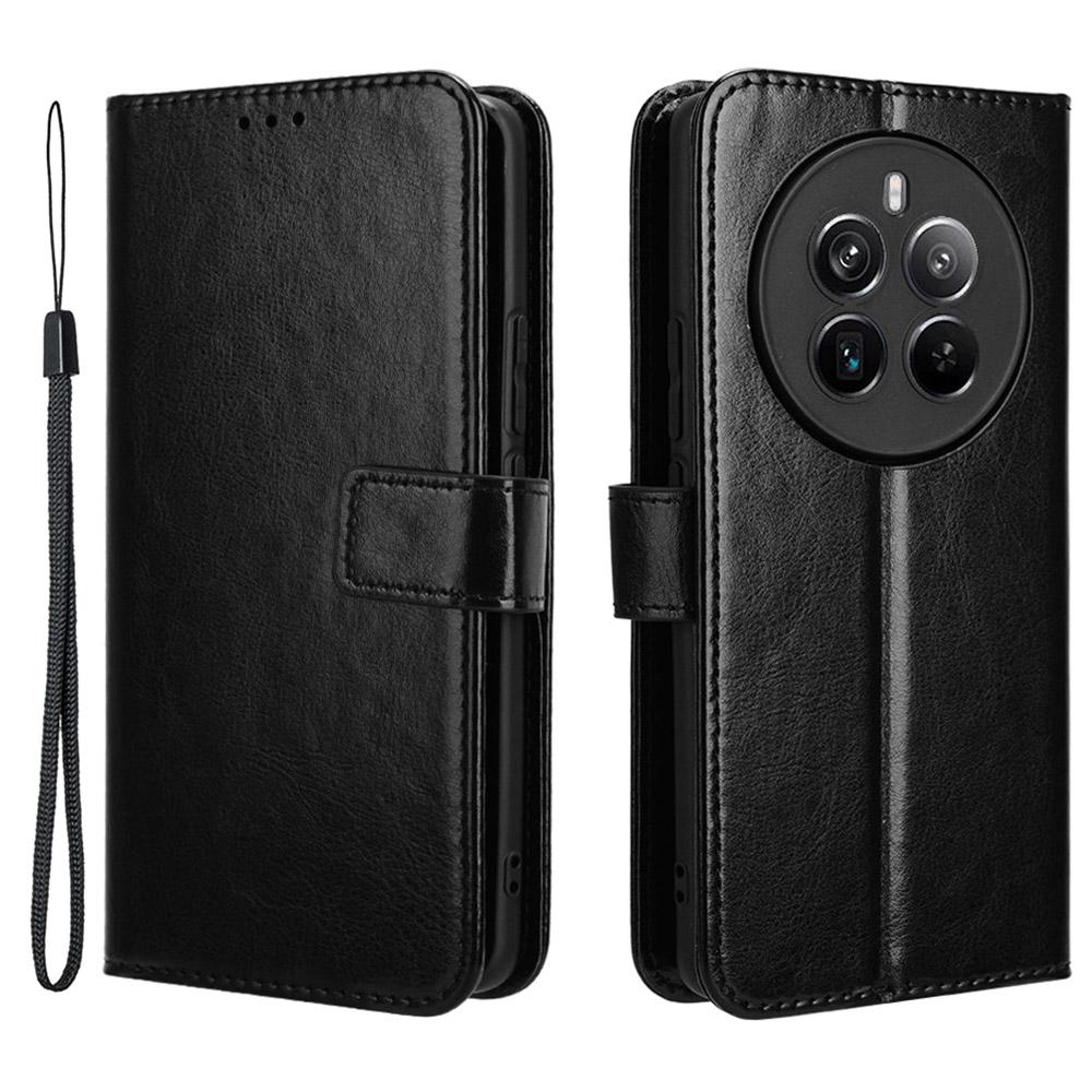 For Realme 12 4G/12+ 5G/Narzo 70 Pro 5G/Narzo 70 5G/P1 5G/13 4G Case PU Leather Crazy Horse Texture Folio Wallet Phone Cover