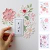 Vackra Blommor Switch Väggklistermärke PVC Avtagbart Vattentätt Klistermärke För Sovrum Badrum Vardagsrum Heminredningsklistermärken