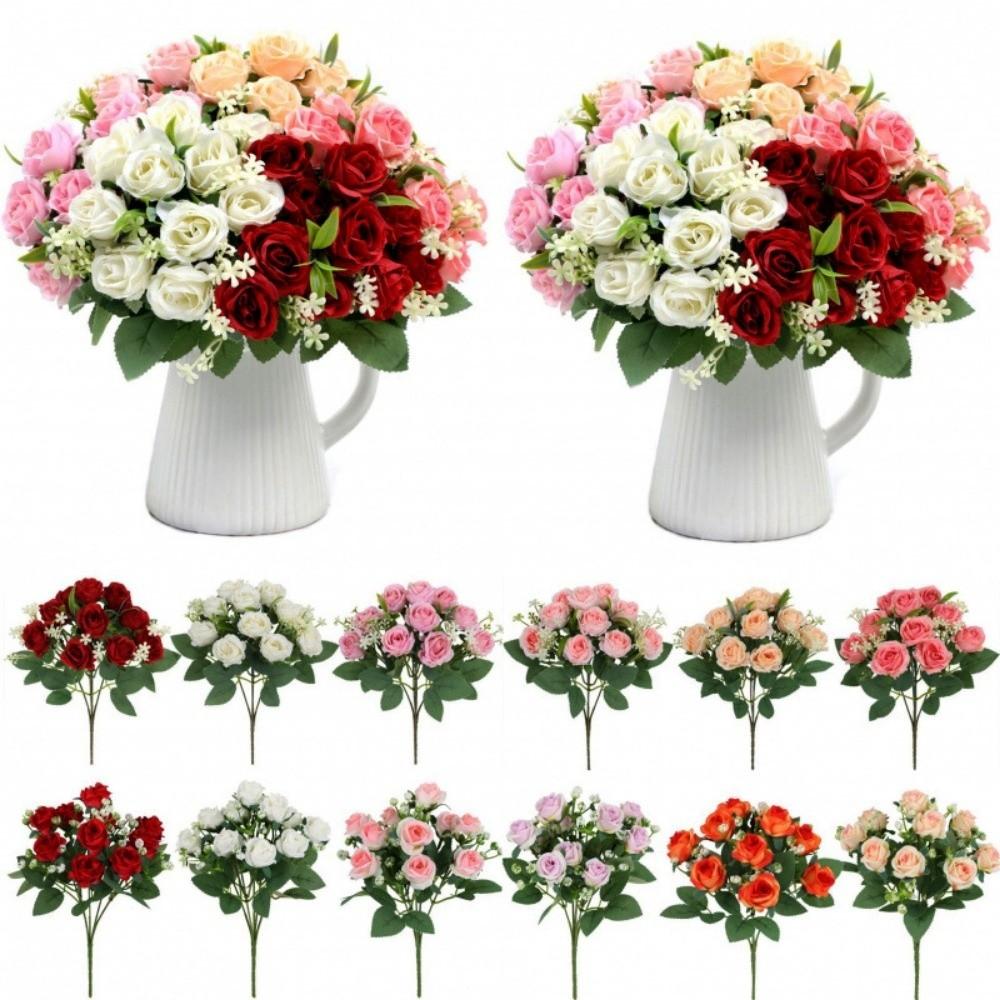 Festival Supplies Simulated Diamond Rose Flower 10 Heads Rose Bundle  Home Decor