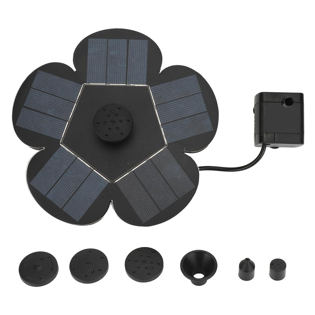 Solar Fountain Solar Powered Plum Blossom Style Fast Start Up Easy Installation Widely Used Stable Solar Water Fountain