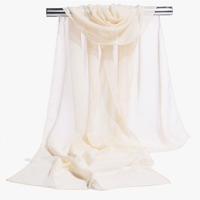 1Pc Solid Color Fashion Neck Protection Scarf Versatile Scarf Texture 160cm Shawl Long Scarf