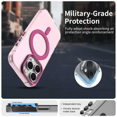New Matte Candy Magnetic Wireless Charging Transparent Case for iPhone 16 14 13 12 11 15 Pro Max Plus Magsafe Shockproof Cover
