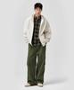 AGOD Wide Big Pocket Cotton Cargo Elastic Pants [Khaki]