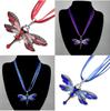 Elegant Alloy Jewelry Dragonfly Pendant Necklace Sweater Chain For Women