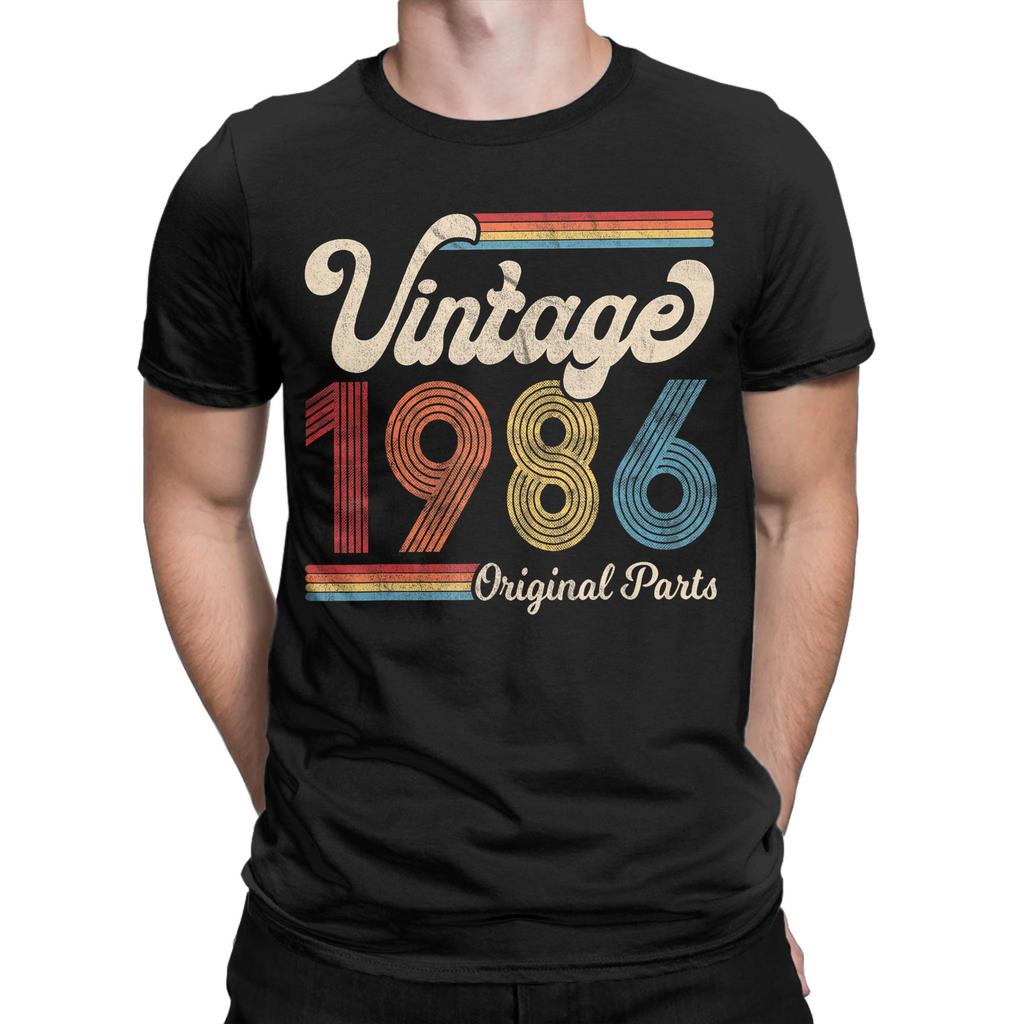 1986 Limited Edition TShirts for Unisex Unisex Retro 40th Birthday Funny 100 Cotton Tees O Neck T Shirts Big Size Tops
