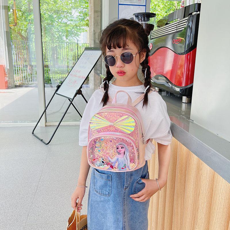 Schoolbag Unisex Kids Children's Bag 2025 Spring New Sequined Bow Backpack Princess Transparent Backpack Kindergarten Bag