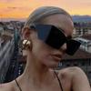 Designer Fashion Oversized Sunglasses for Women Vintage Big Frame Gradient Sun Glasses Female Shades Oculos De Sol