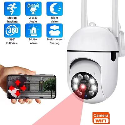 8MP Wireless Security Surveillance PTZ Camera Wifi IP Outdoor 4X Zoom Cameras AI Human Tracking Two-way Audio HD Night Color Camera EU Plug