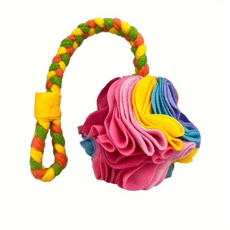 

Плетёный мяч ручной работы для собак и кошек — интерактивная головоломка с плетеной верёвкой для нюхания, жевания и обучения 3.94inch розовый