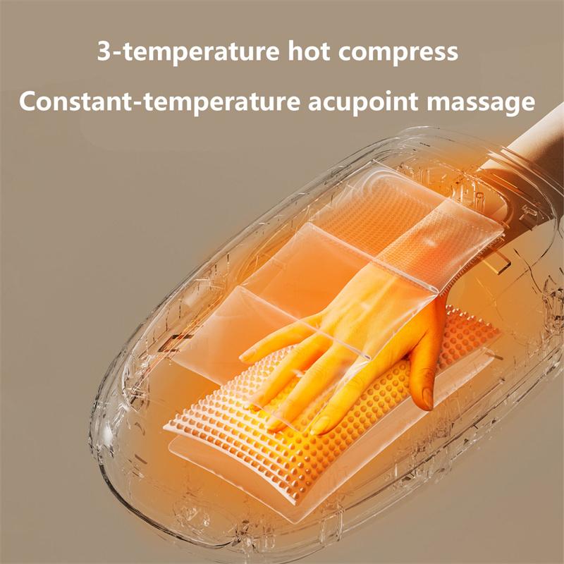 Masażer ręczny ładowany przez USB Masażer punktów akupunkturowych meridianów Elektryczny podgrzewacz do rąk z poduszkami powietrznymi Łagodzi zmęczenie dłoni