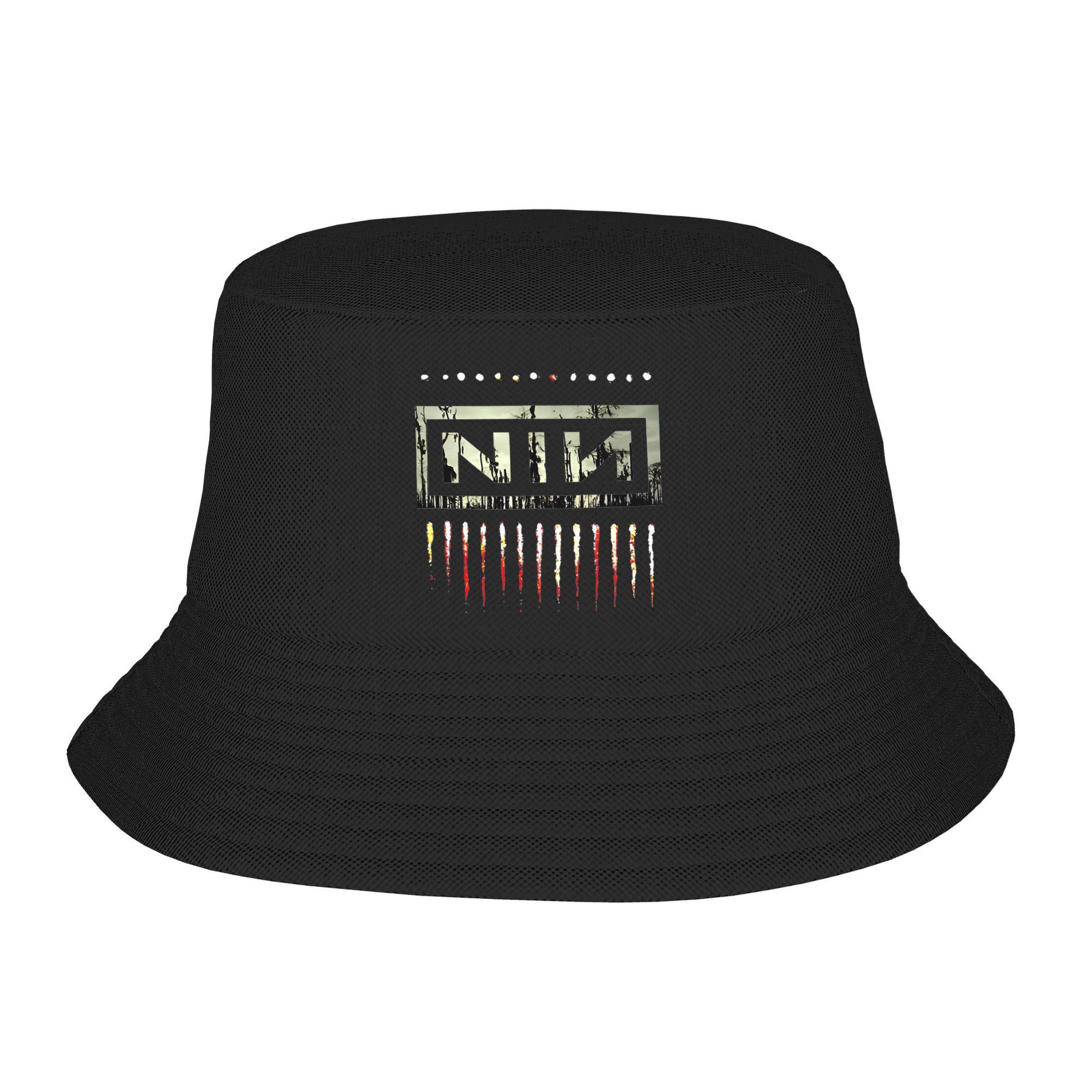 

Nine Inch Nails Rock NIN Bucket Hat Summer Beach Hatwear Merch Fishing Hats for Outdoor Sport Unisex Bob Hat Packable One Size