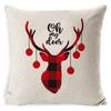 New Christmas Pillowcase Cushion Car Waist Protector Bedside Pillowcase Christmas Linen Pillowcase