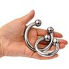 Heavy Penis Ring Metal Cock Ring With Ball Beads Ejaculation Delay Sex Toys For Adult Men Male Bondage Glans Exotic Accessories