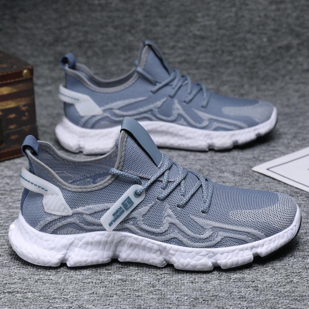 

Повседневные сетчатые дышащие удобные мужские кроссовки для бега на открытом воздухе 2024 новые модные простые однотонные кроссовки для мужчин осеннее время 39