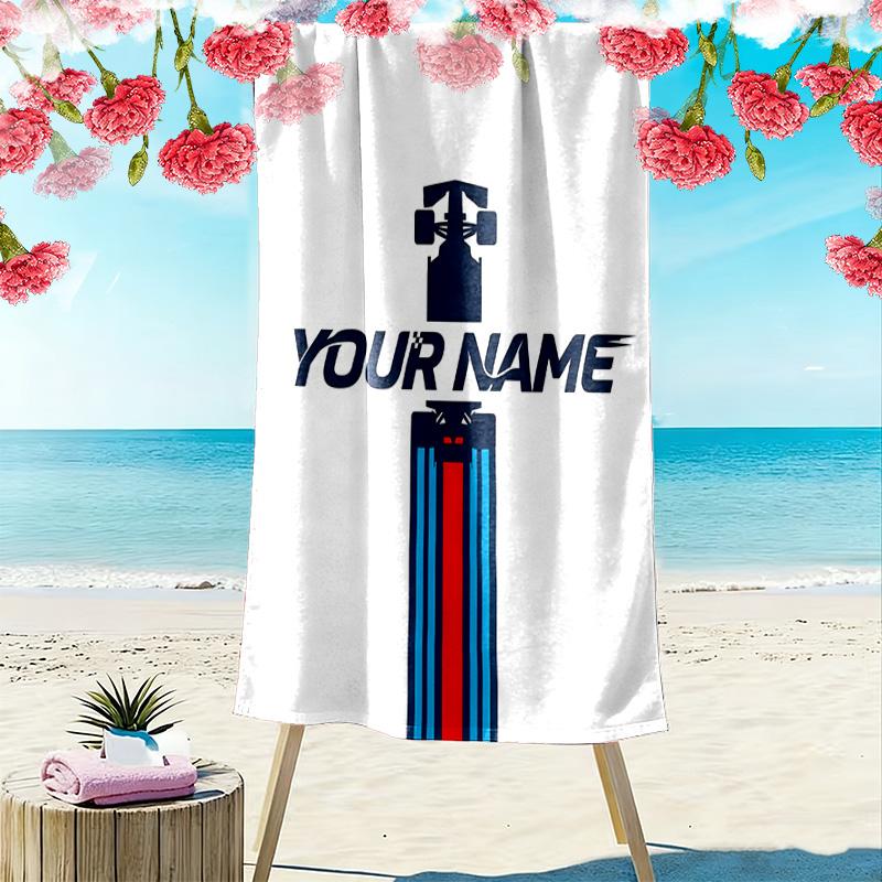 Martini Custom Name Print Beach Towel Large Soft Quick Dry Towel For Beach Camping Swimming