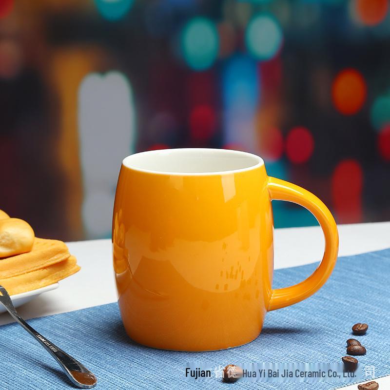 Ceramic Coffee & Wine Barrel Mug with Custom Logo - Perfect Gift or Promotional Item 301-400ml