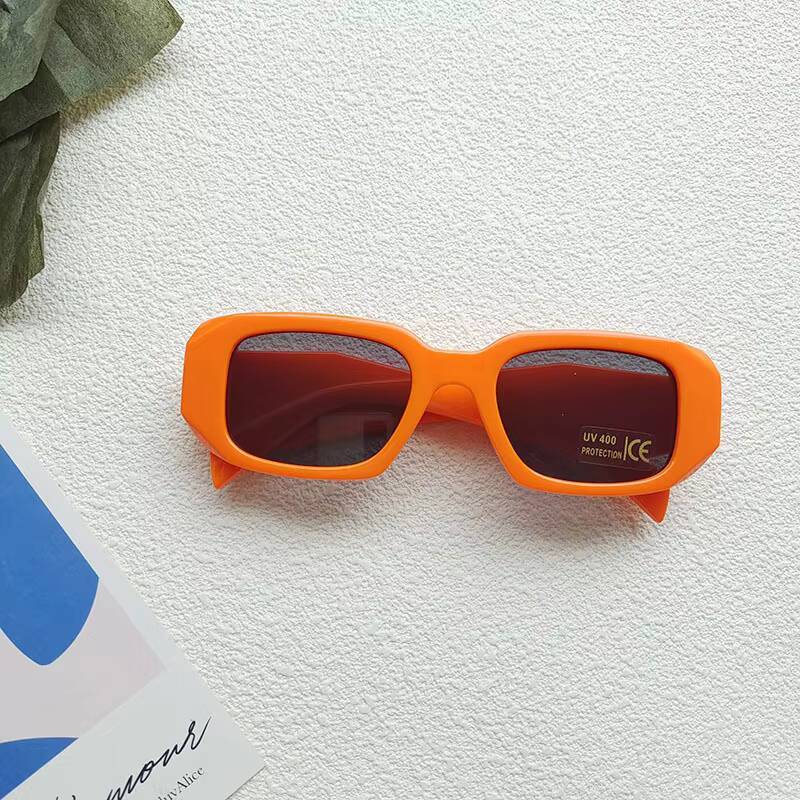 

2026 Baby UV400 Resistant Sunshades New Square Cut Edge Children s Polygonal Wide Leg Sunglasses