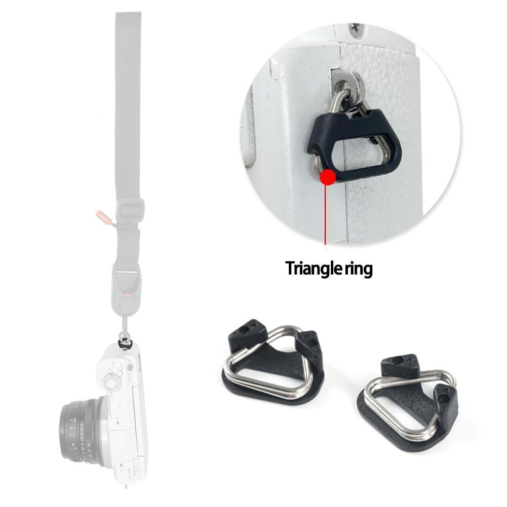 1Pair Camera Strap Triangle Split Ring Adapter Camera Strap Triangle Split Ring Hook Camera Strap Connection Buckle
