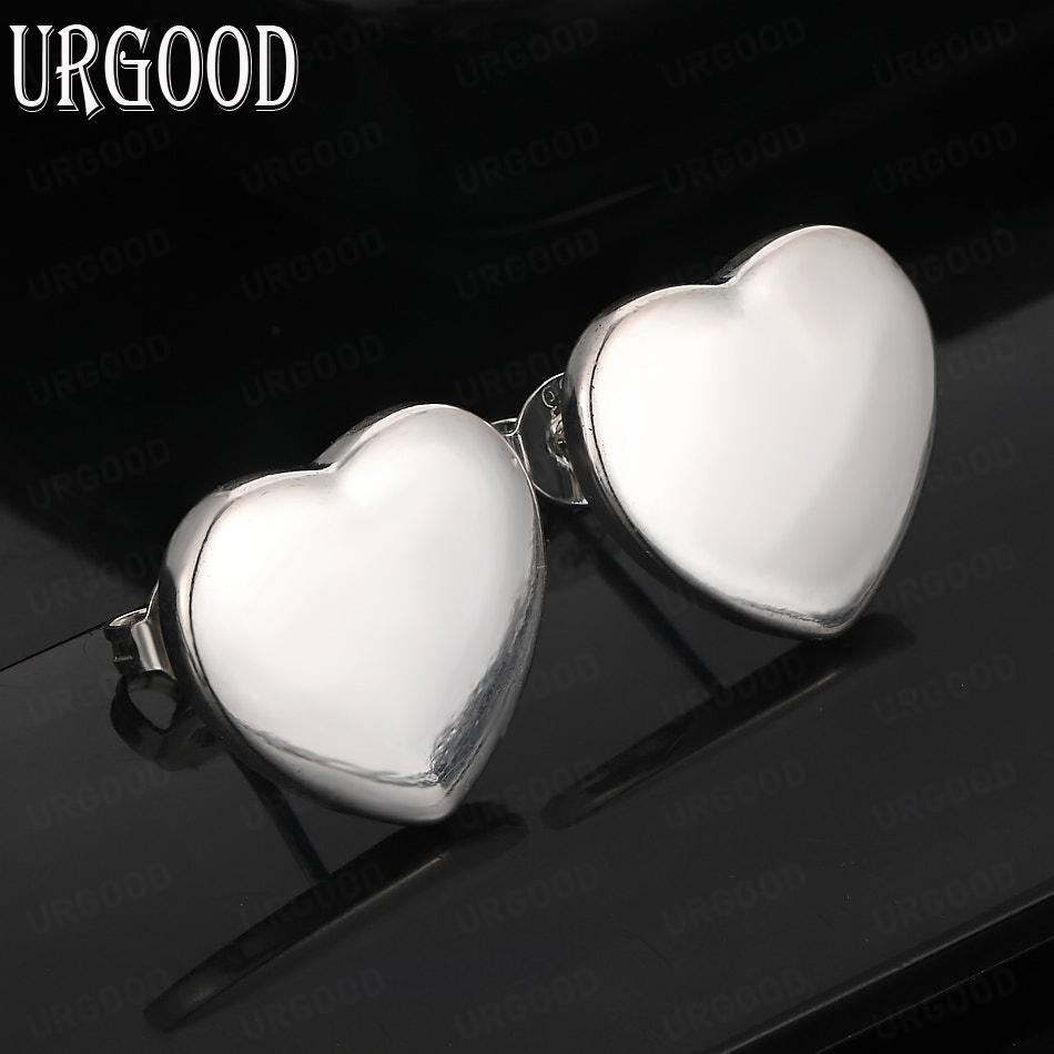 925 Sterling Silber Herzförmige Ohrringe Mode Hochzeit Schmuck