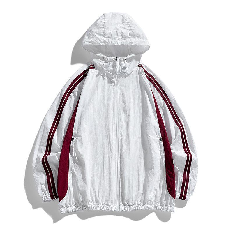 Unisex Quick-Dry UV Protection Short-Sleeve Hooded Jacket L