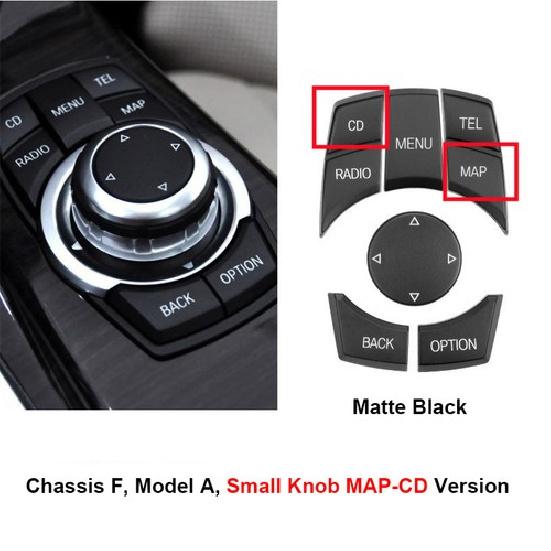 Black ABS Car Central Media Button Repalce Trim For BMW 1 3 5 7 F20 F30 F10 F01