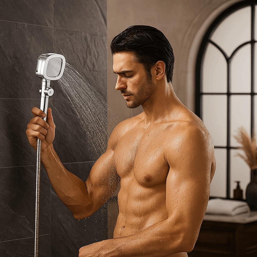 One-Key Stop High Pressure Shower Head Easy Installation Adjustable Shower Head Shower
